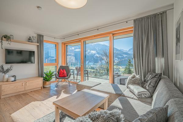 Ruim appartement voor 8 met sauna en panoramisch uitzicht in Hollersbach - thumbnail 2
