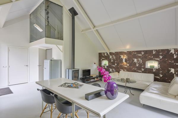 Design vakantiehuis met houtkachel op landgoed in bosrijk Twente - thumbnail 3