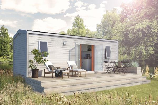 Modern chalet op bosrijke familiecamping in Vessem, nabij Eindhoven - thumbnail 1