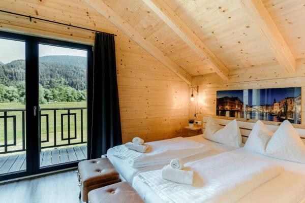 Chalet met Sunshower en panoramisch uitzicht op bergen en de Gail in Rattendorf - thumbnail 4