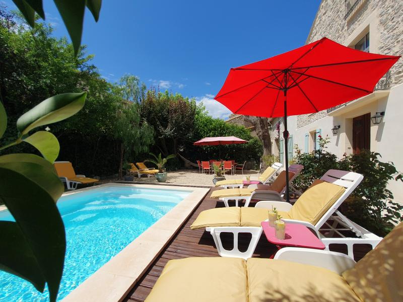 Large village house with charm and private pool in Olonzac
