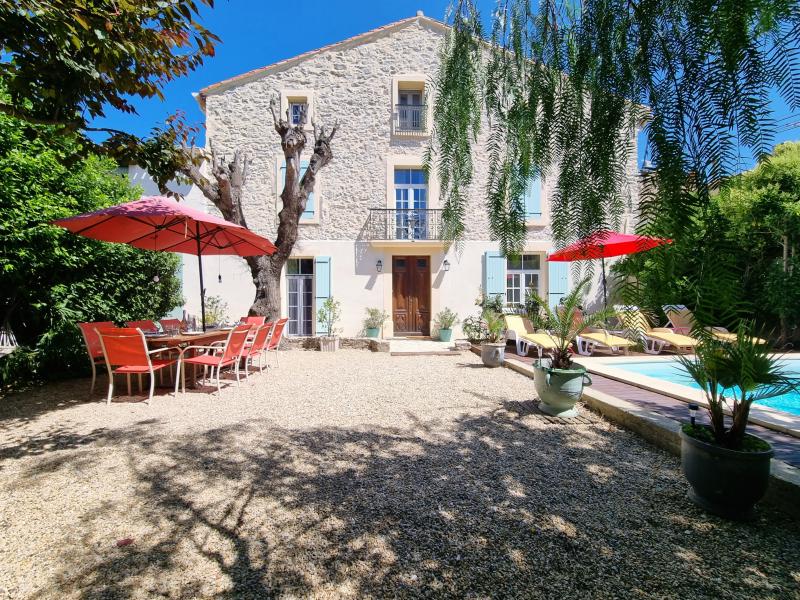 Large village house with charm and private pool in Olonzac
