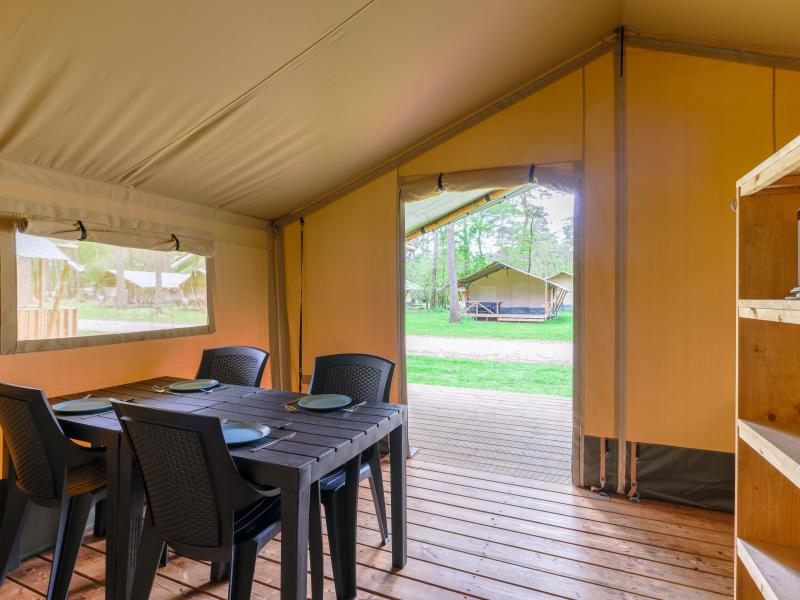 Glamping on a site with many facilities and pool