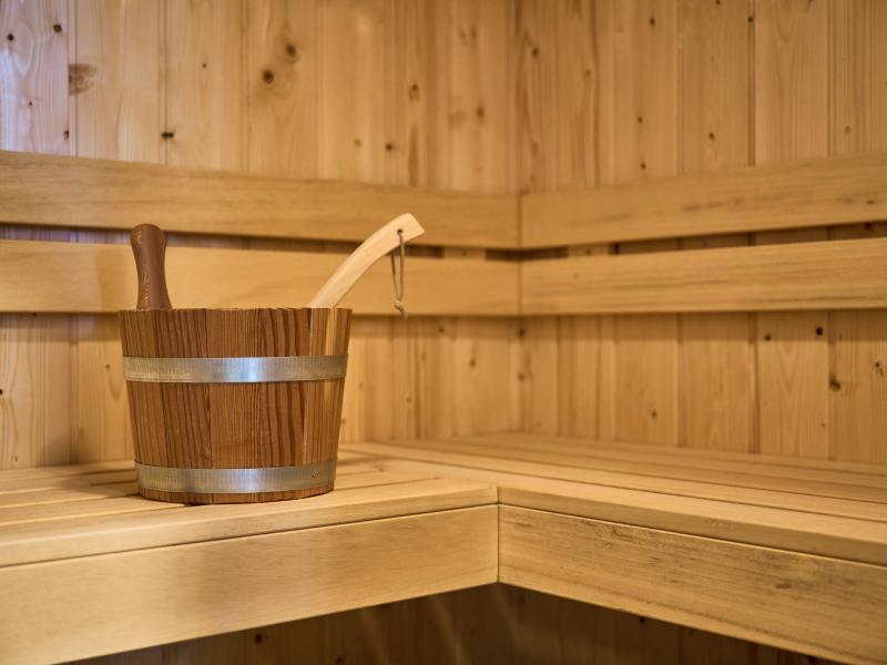 Luxuriöse Gruppenunterkunft mit privater Sauna
