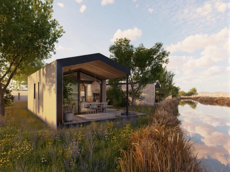 Luxe guesthouse met terras in de natuur
