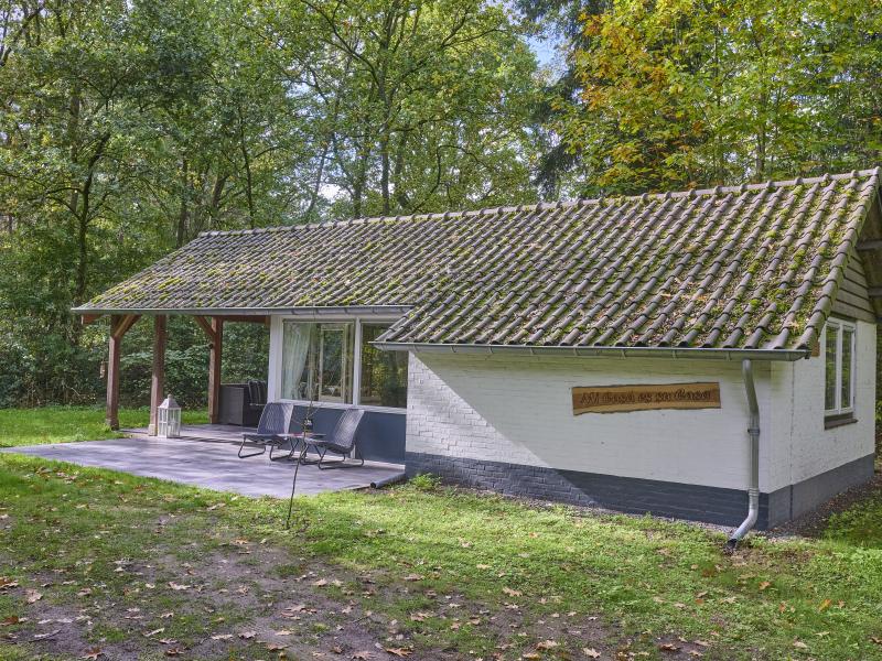 Prachtige bungalow met overkapping in de natuur